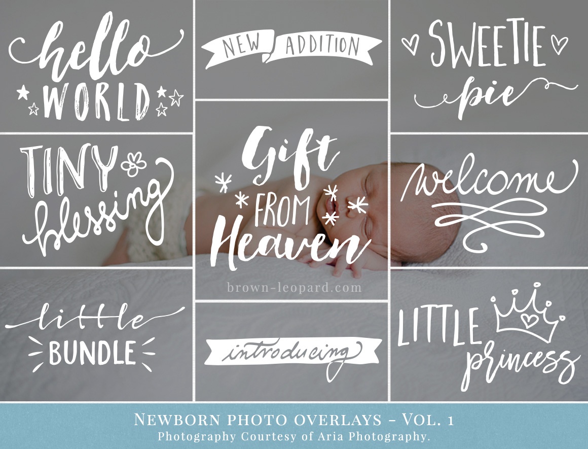 Newborn Photo Overlays