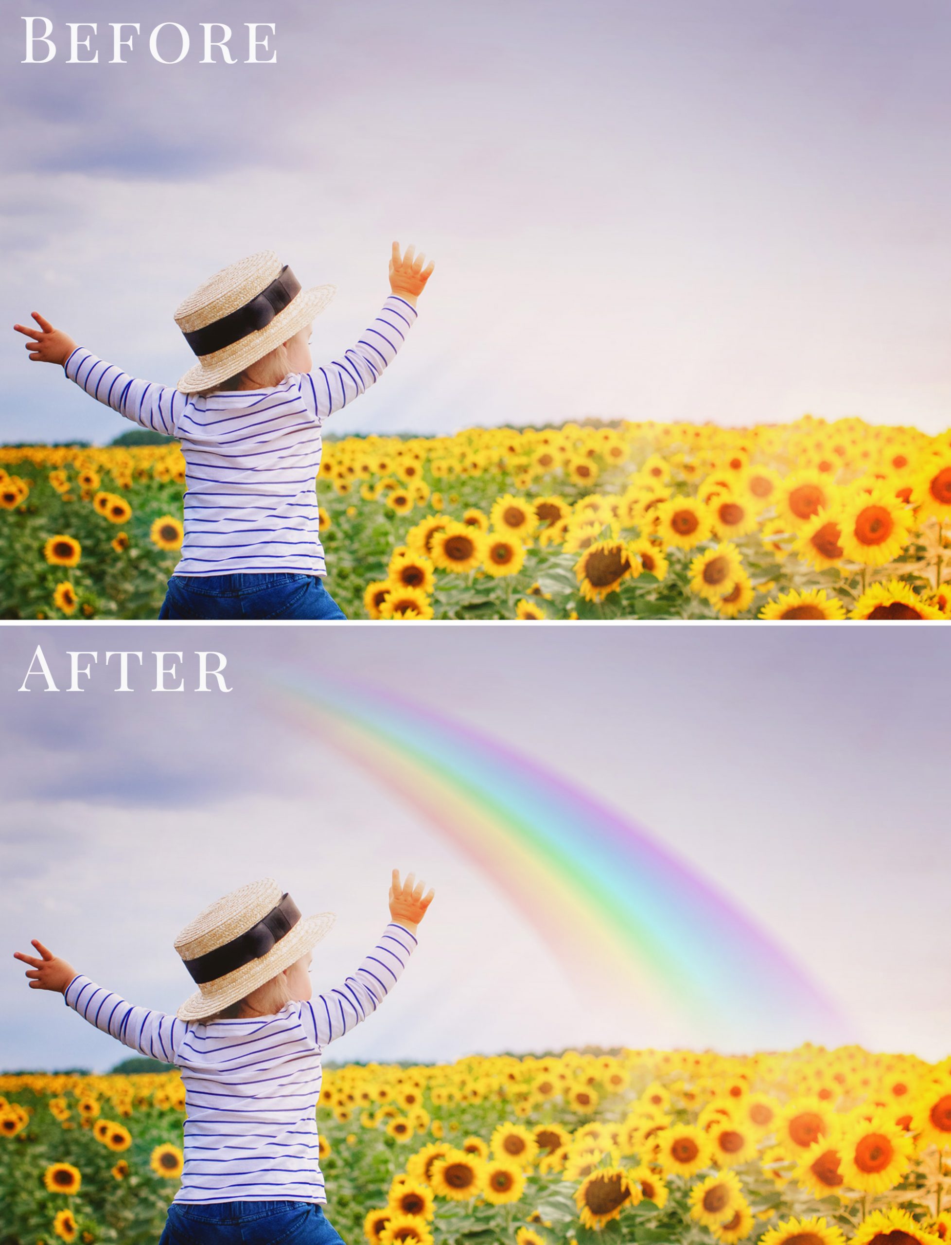 rainbow photo overlays
