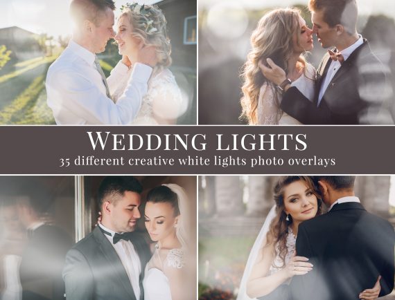 wedding lights photo overlays